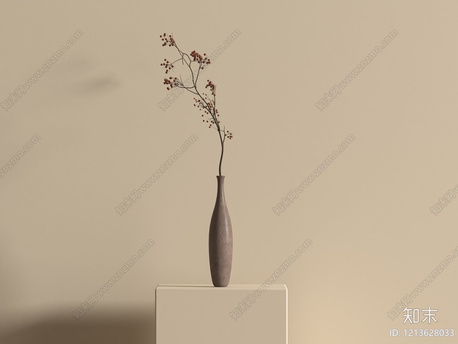 侘寂花瓶SU模型下载【ID:1213628033】