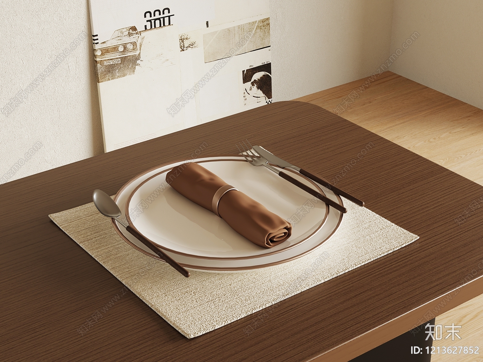 奶油风厨房用品3D模型下载【ID:1213627852】