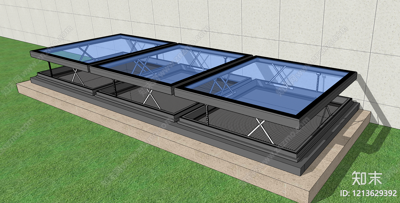 现代天窗SU模型下载【ID:1213629392】