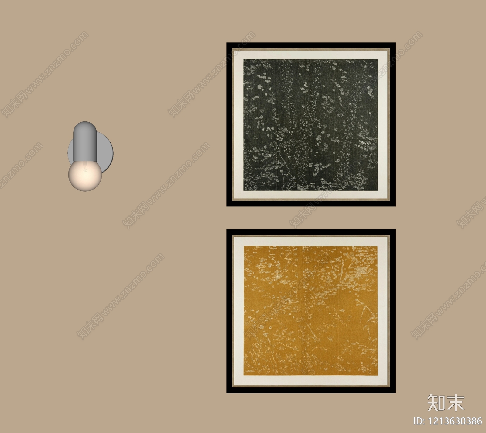 现代简约挂画SU模型下载【ID:1213630386】