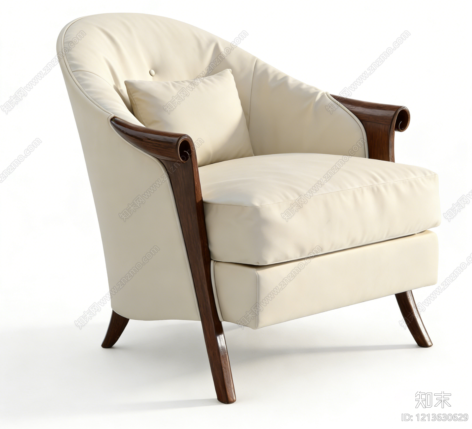 中古风单人沙发3D模型下载【ID:1213630629】
