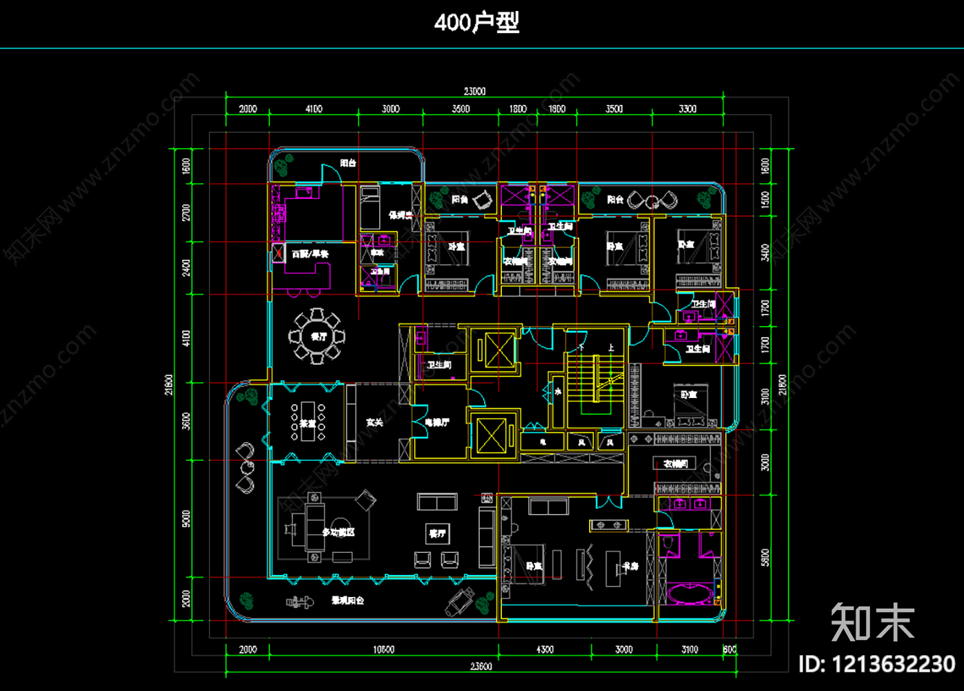 高层住宅cad施工图下载【ID:1213632230】