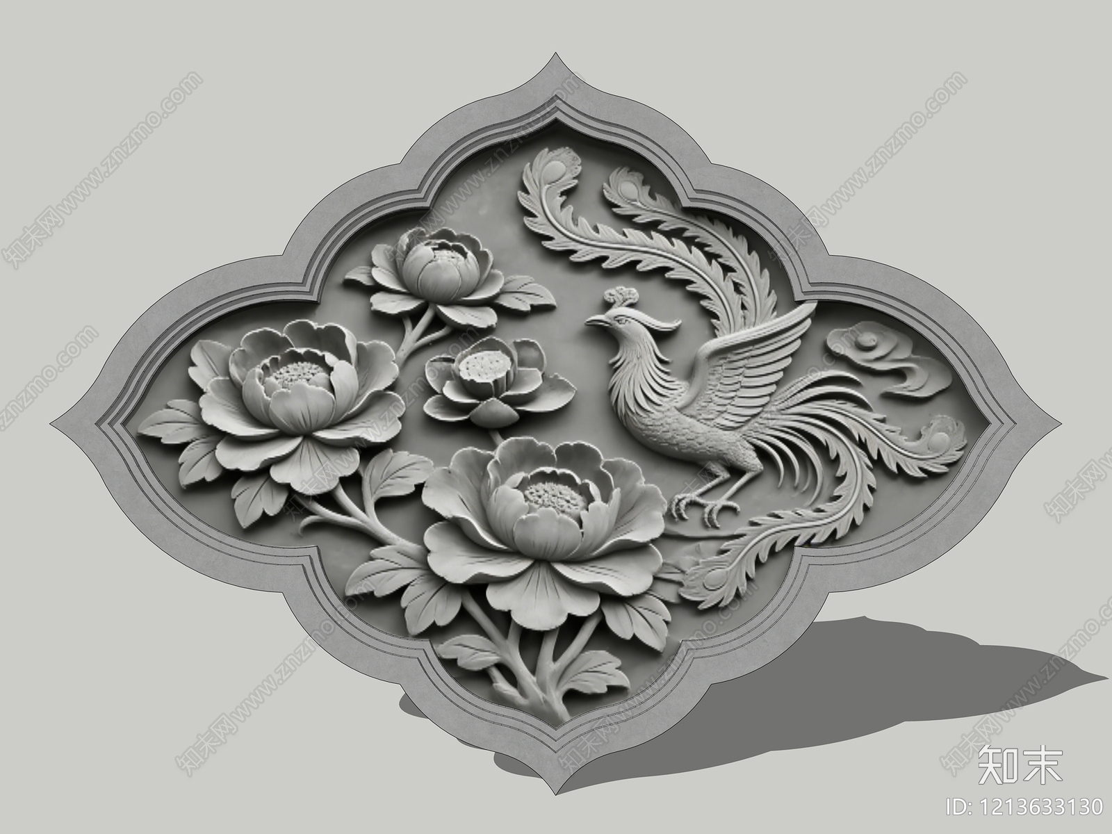 新中式浮雕SU模型下载【ID:1213633130】