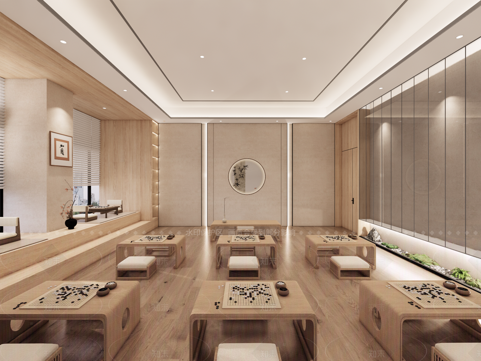 日式棋牌室SU模型下载【ID:1213635956】