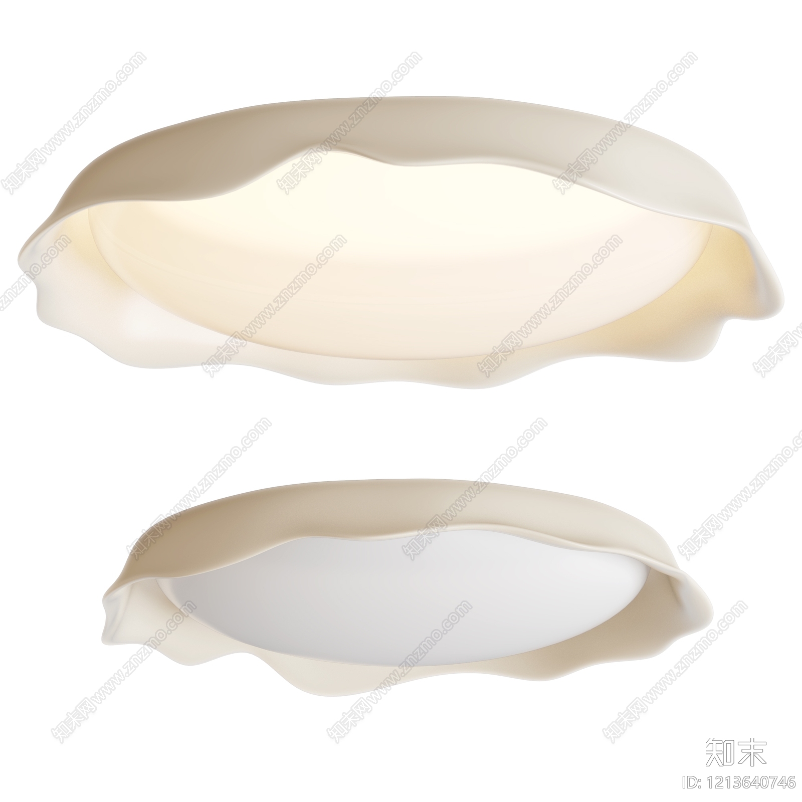 奶油风儿童房吸顶灯3D模型下载【ID:1213640746】