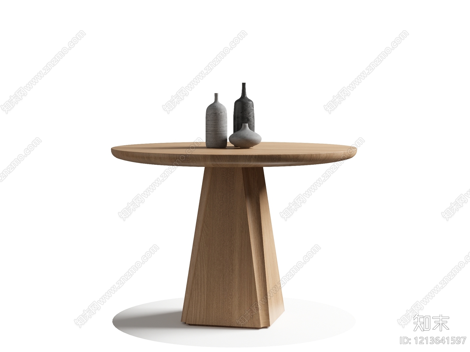 原木风餐桌SU模型下载【ID:1213641597】