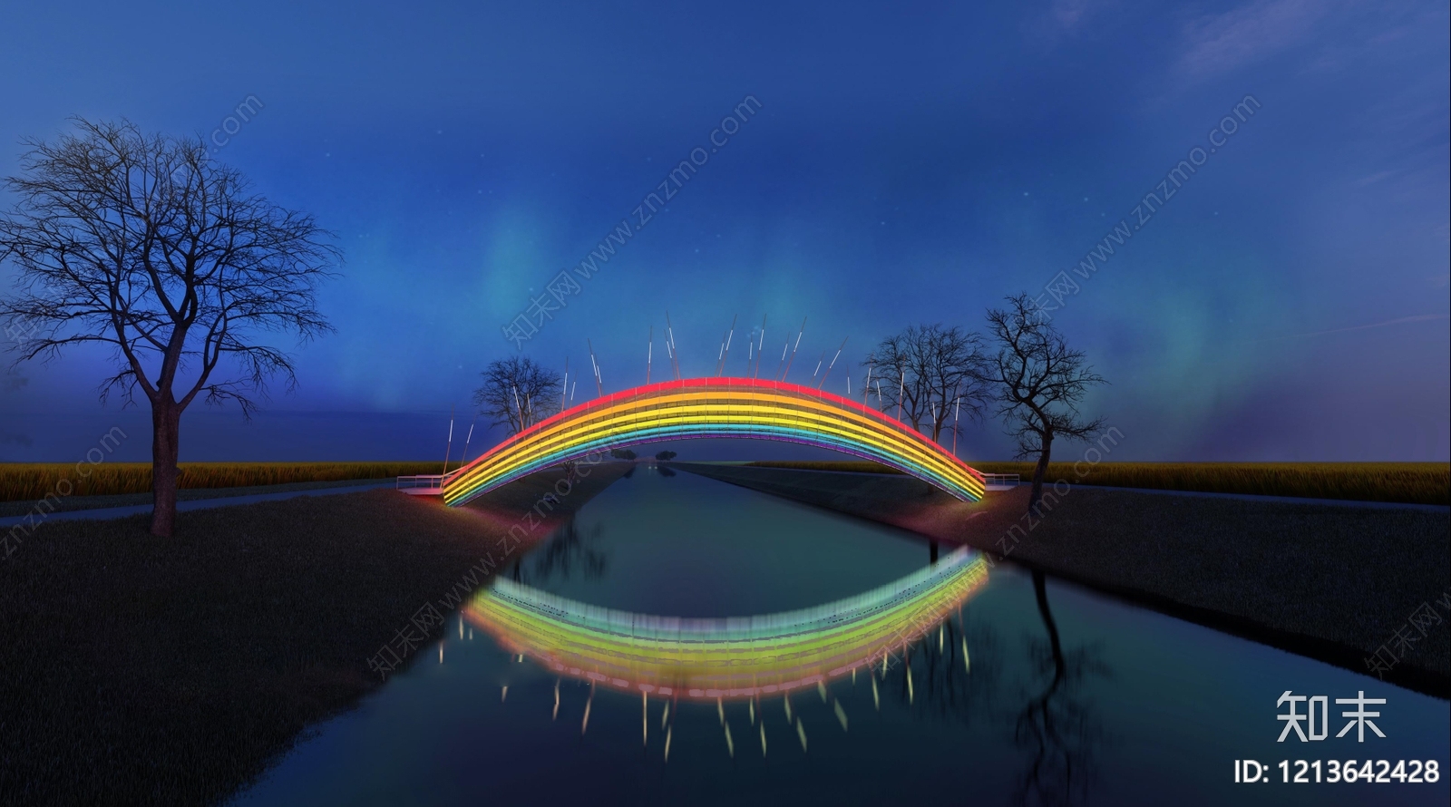 现代主义大桥SU模型下载【ID:1213642428】