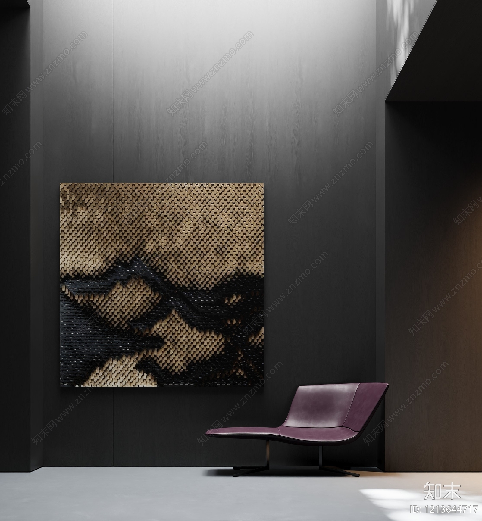 现代挂画SU模型下载【ID:1213644717】