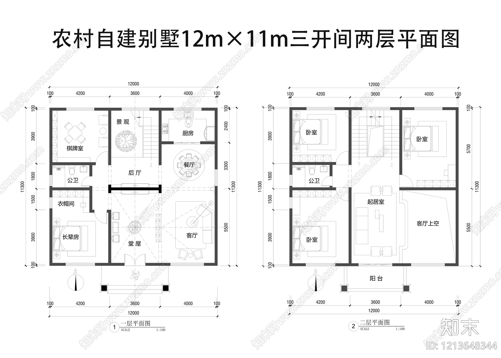 别墅cad施工图下载【ID:1213648344】