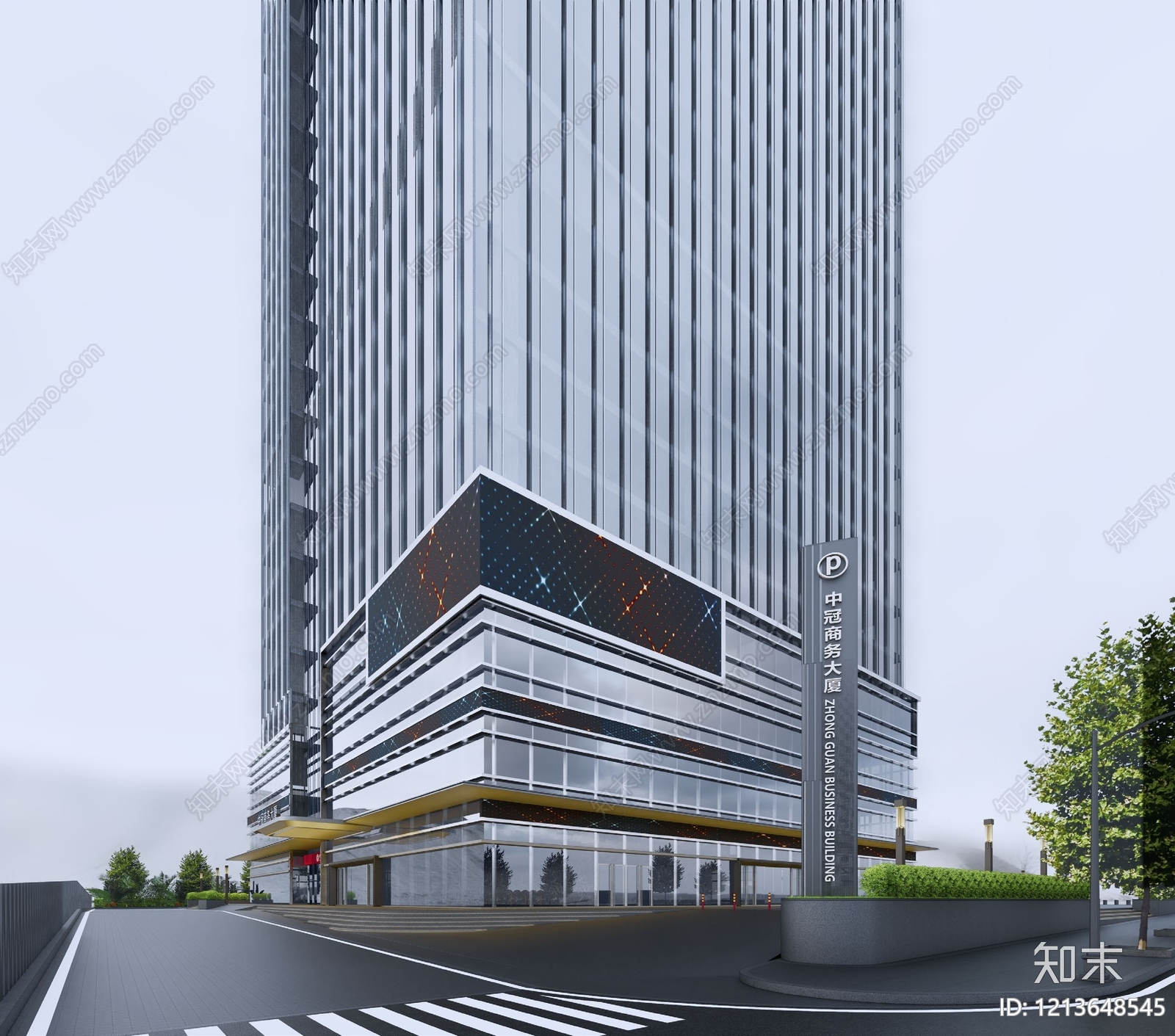 新中式商业广场景观下载【ID:1213648545】