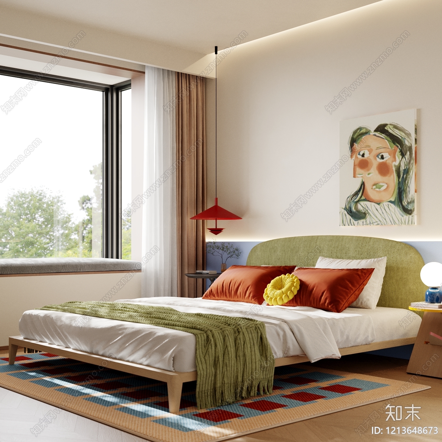 现代家居卧室SU模型下载【ID:1213648673】