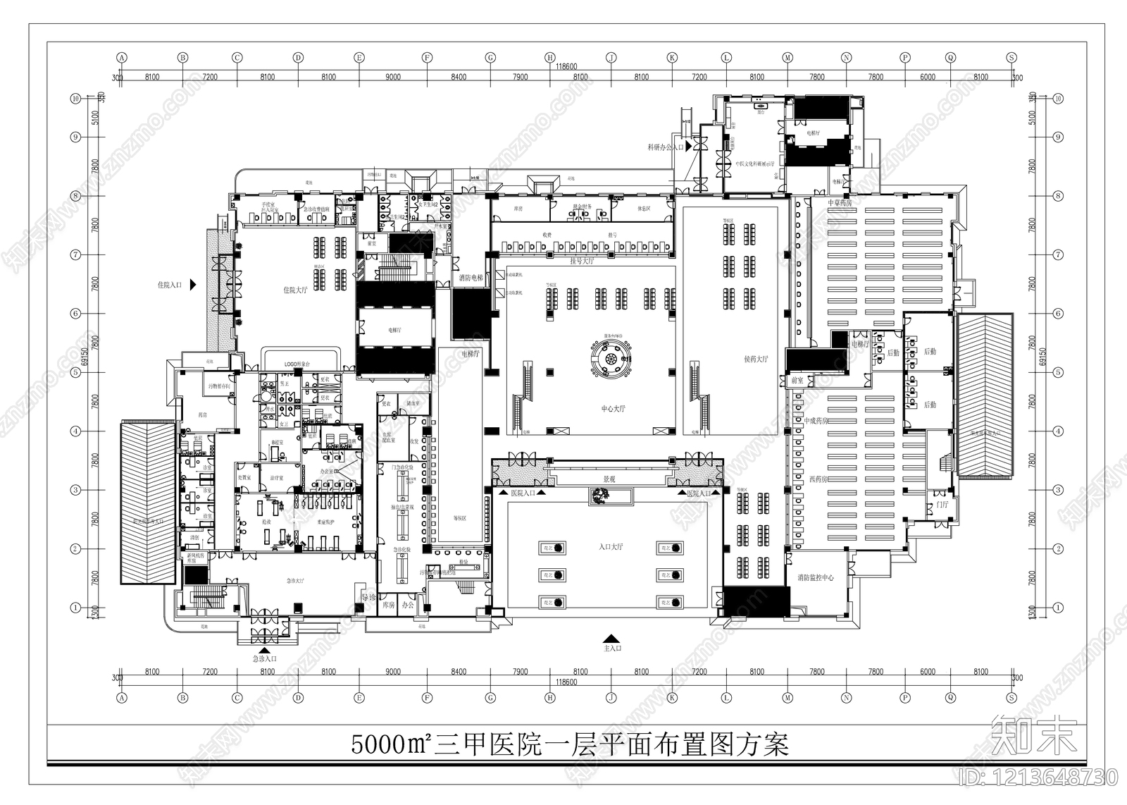 现代医院cad施工图下载【ID:1213648730】