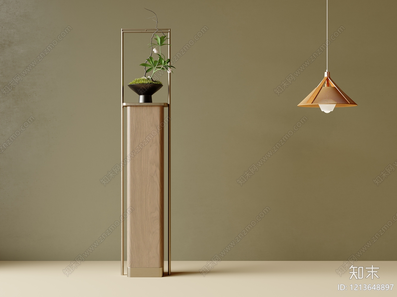 新中式花架3D模型下载【ID:1213648897】