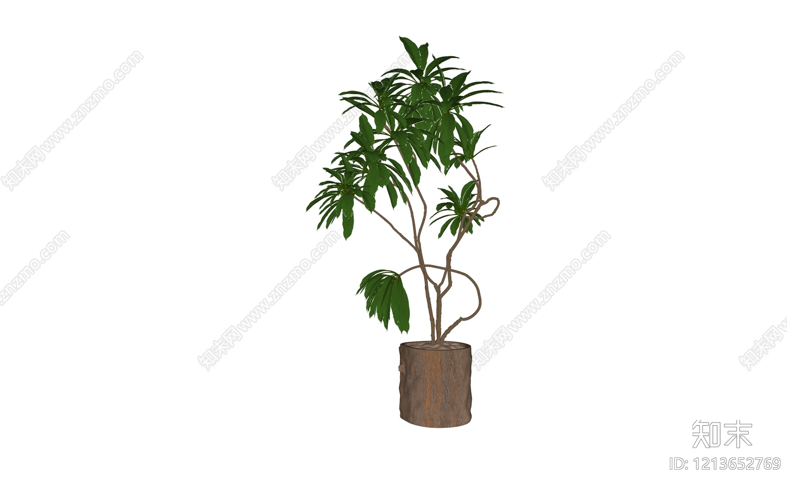 现代盆栽SU模型下载【ID:1213652769】