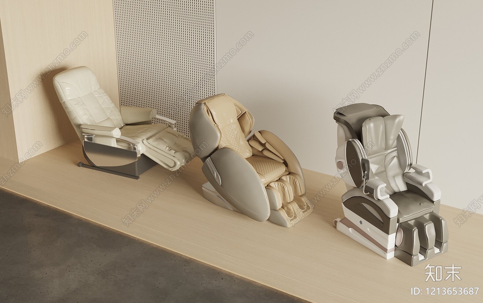 现代简约按摩椅3D模型下载【ID:1213653687】