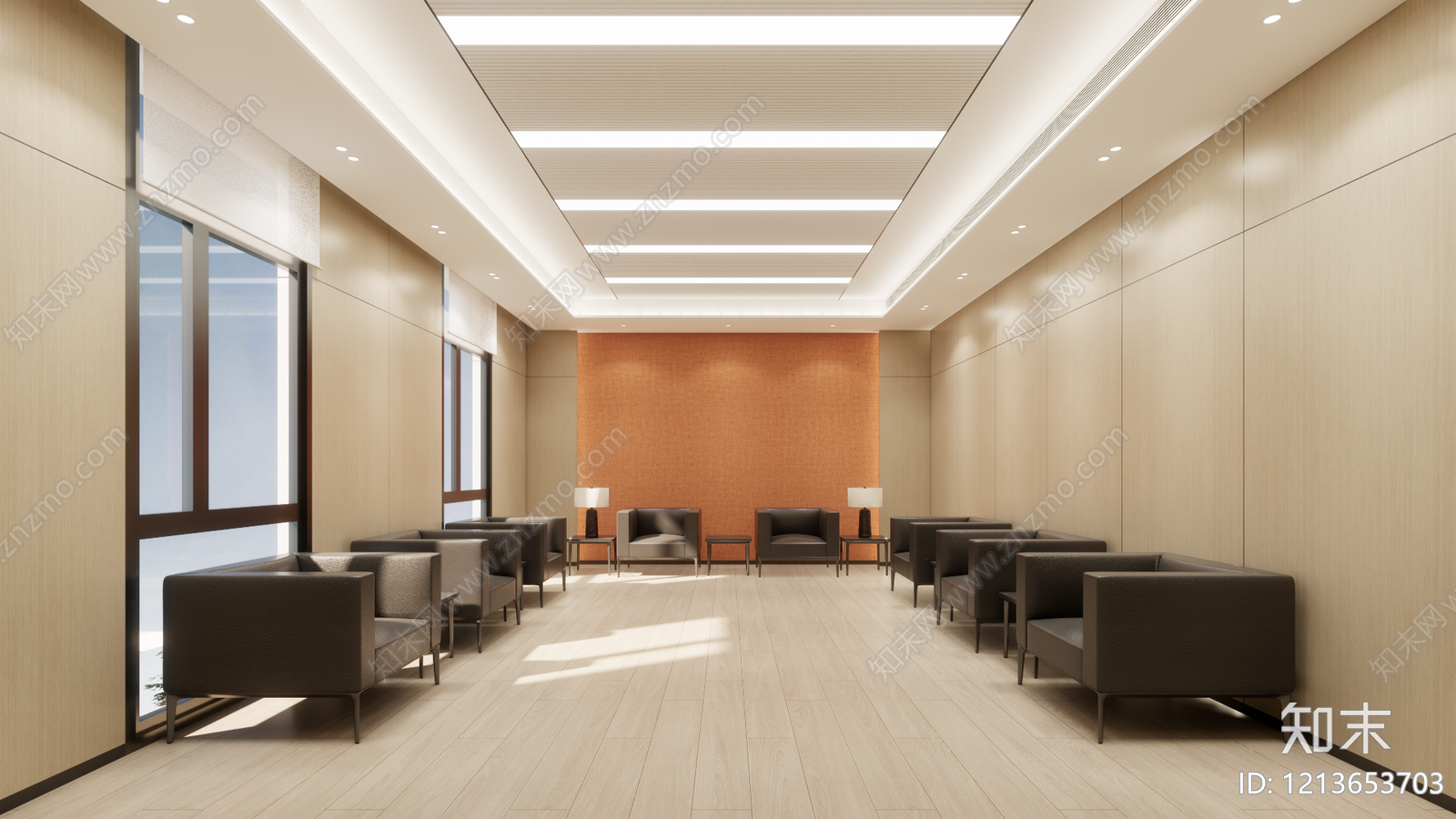 现代简约接待室SU模型下载【ID:1213653703】