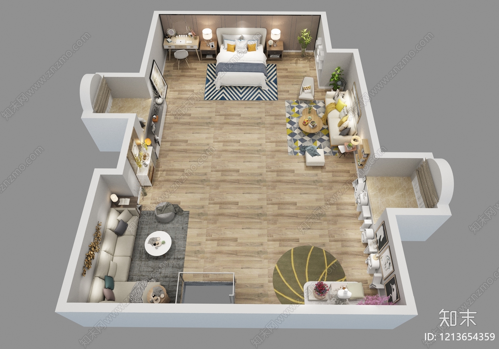 北欧风家具展厅3D模型下载【ID:1213654359】