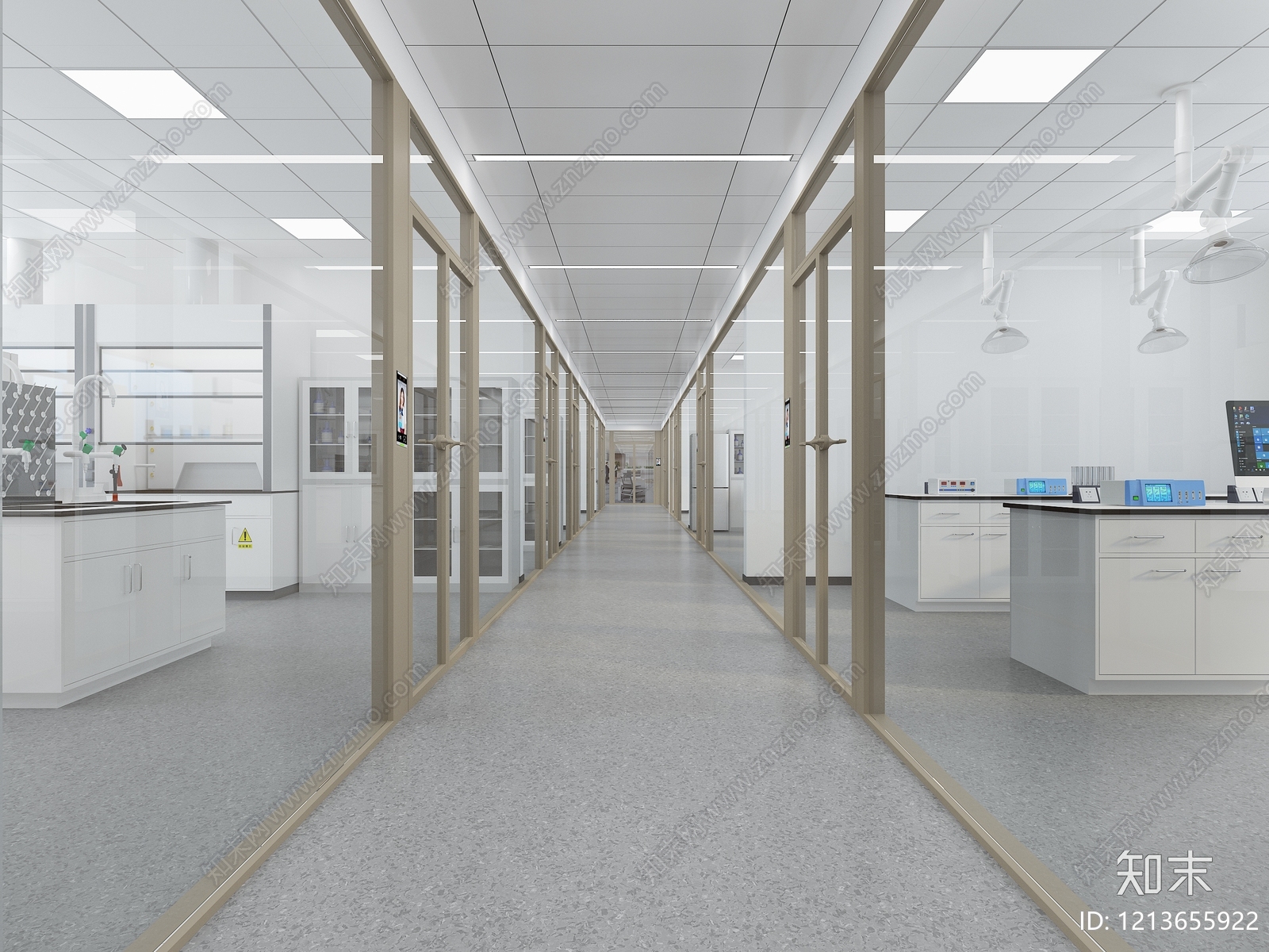现代简约实验室3D模型下载【ID:1213655922】