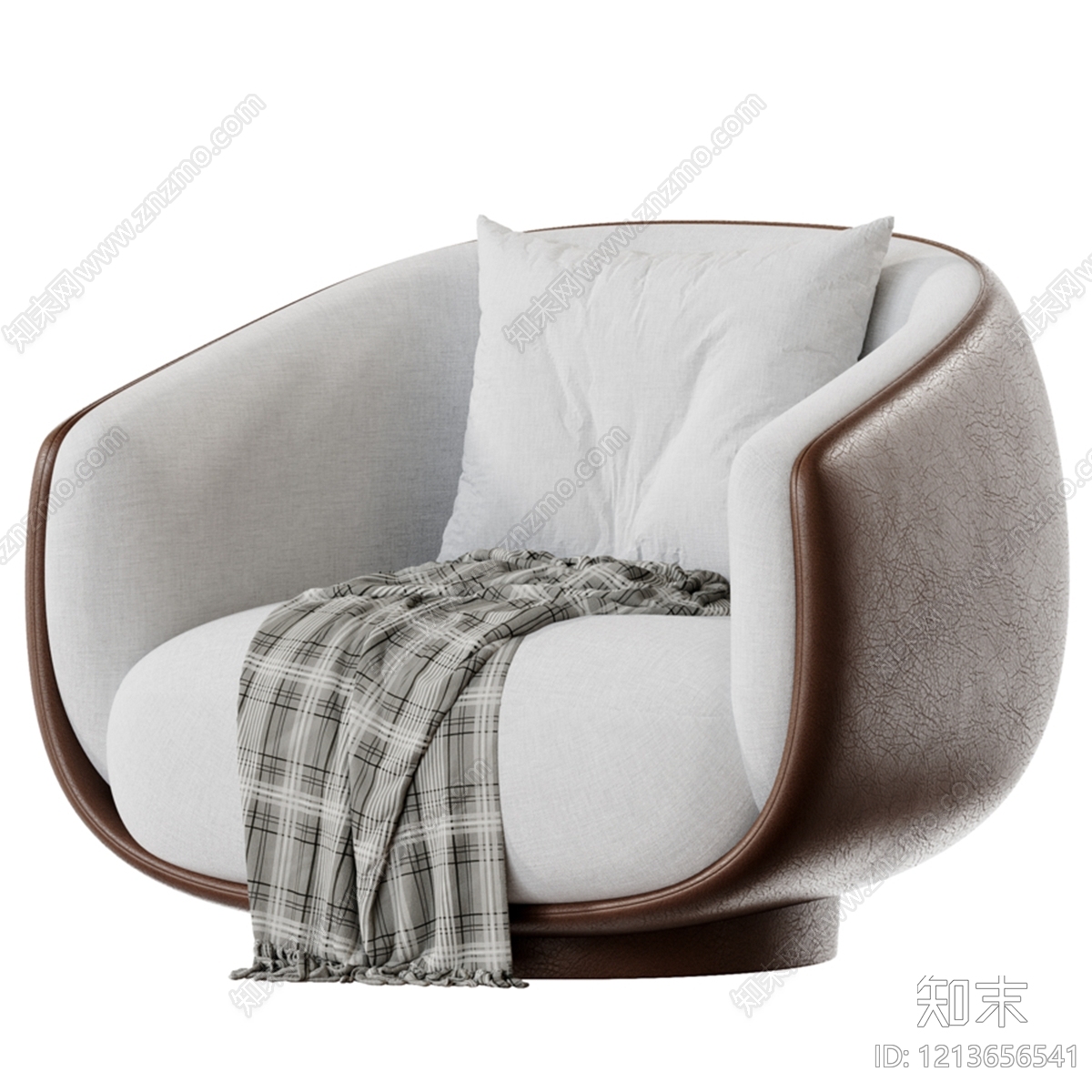 现代轻奢单人沙发3D模型下载【ID:1213656541】