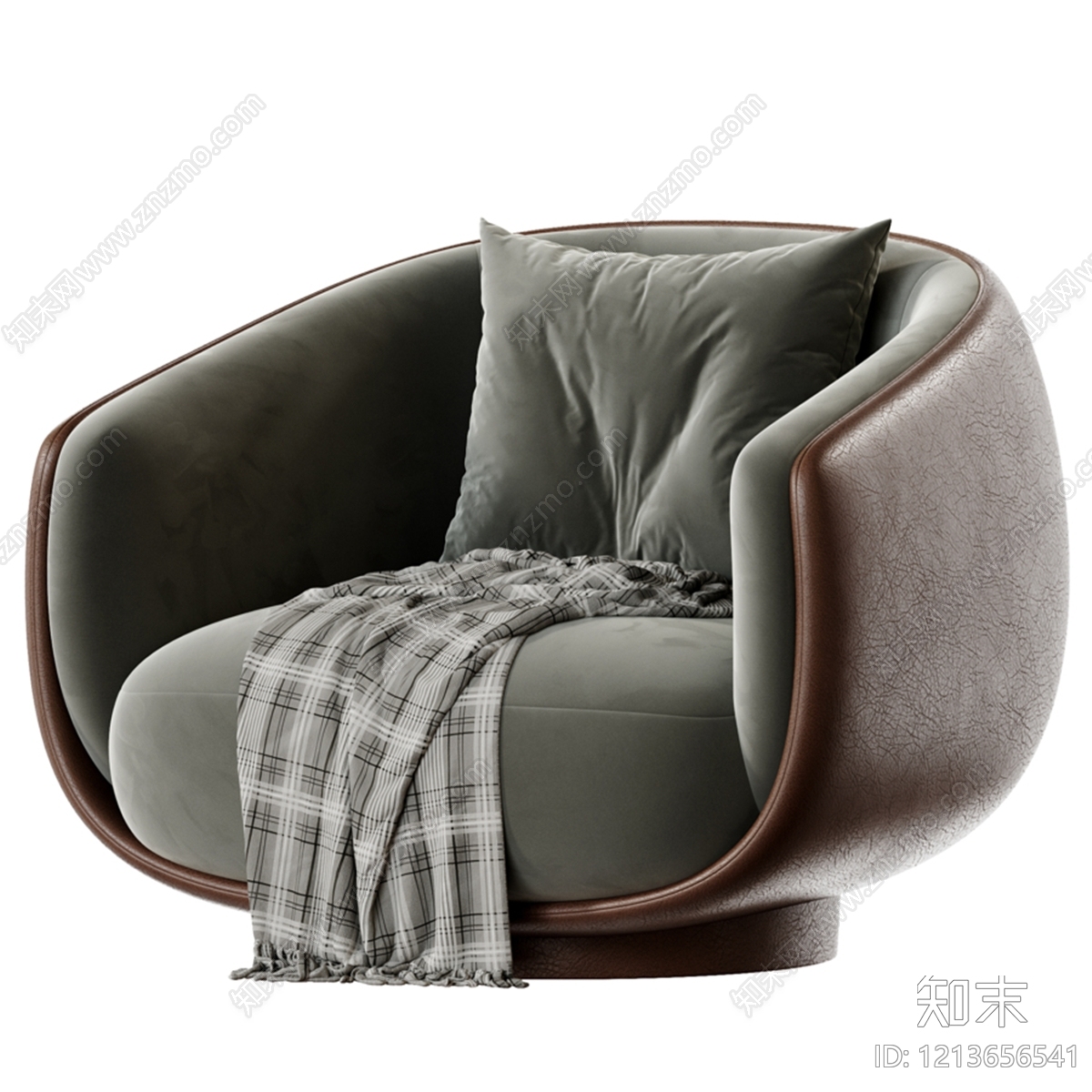 现代轻奢单人沙发3D模型下载【ID:1213656541】