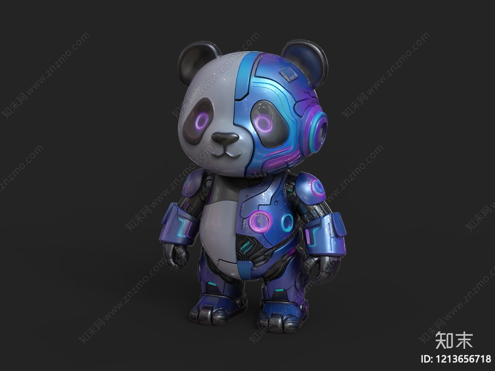 赛博朋克虚拟人物3D模型下载【ID:1213656718】