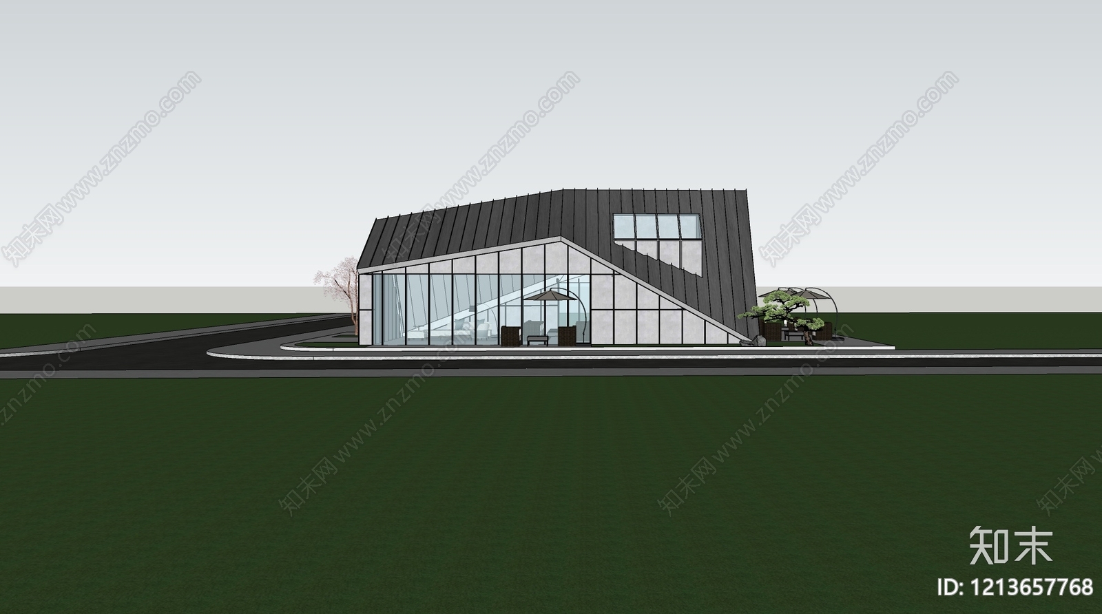 现代其他商业建筑SU模型下载【ID:1213657768】