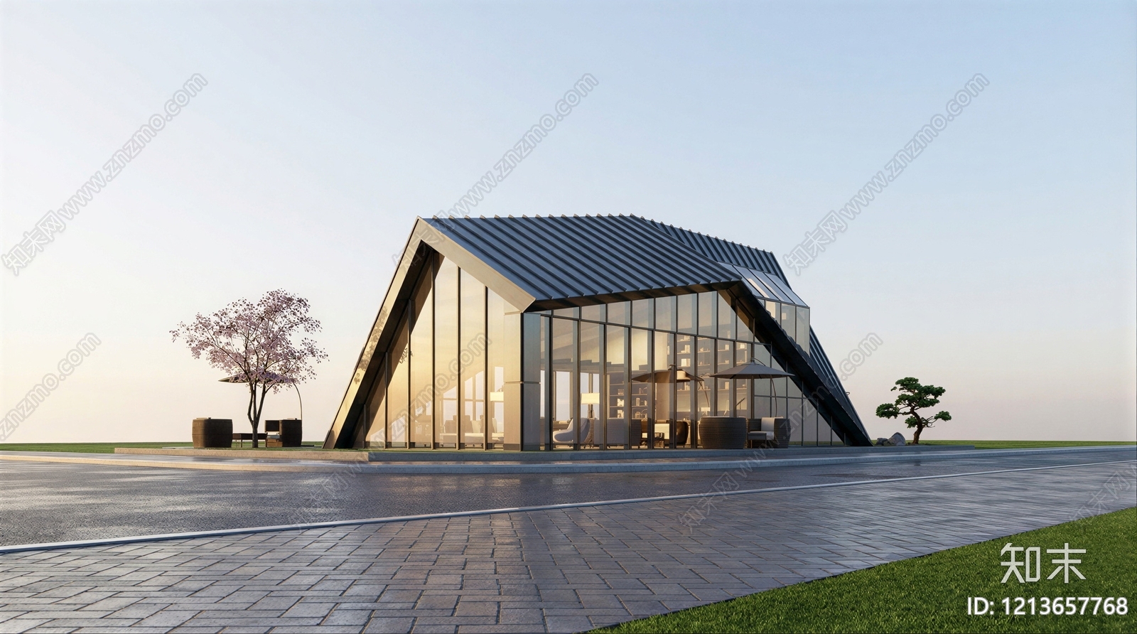 现代其他商业建筑SU模型下载【ID:1213657768】