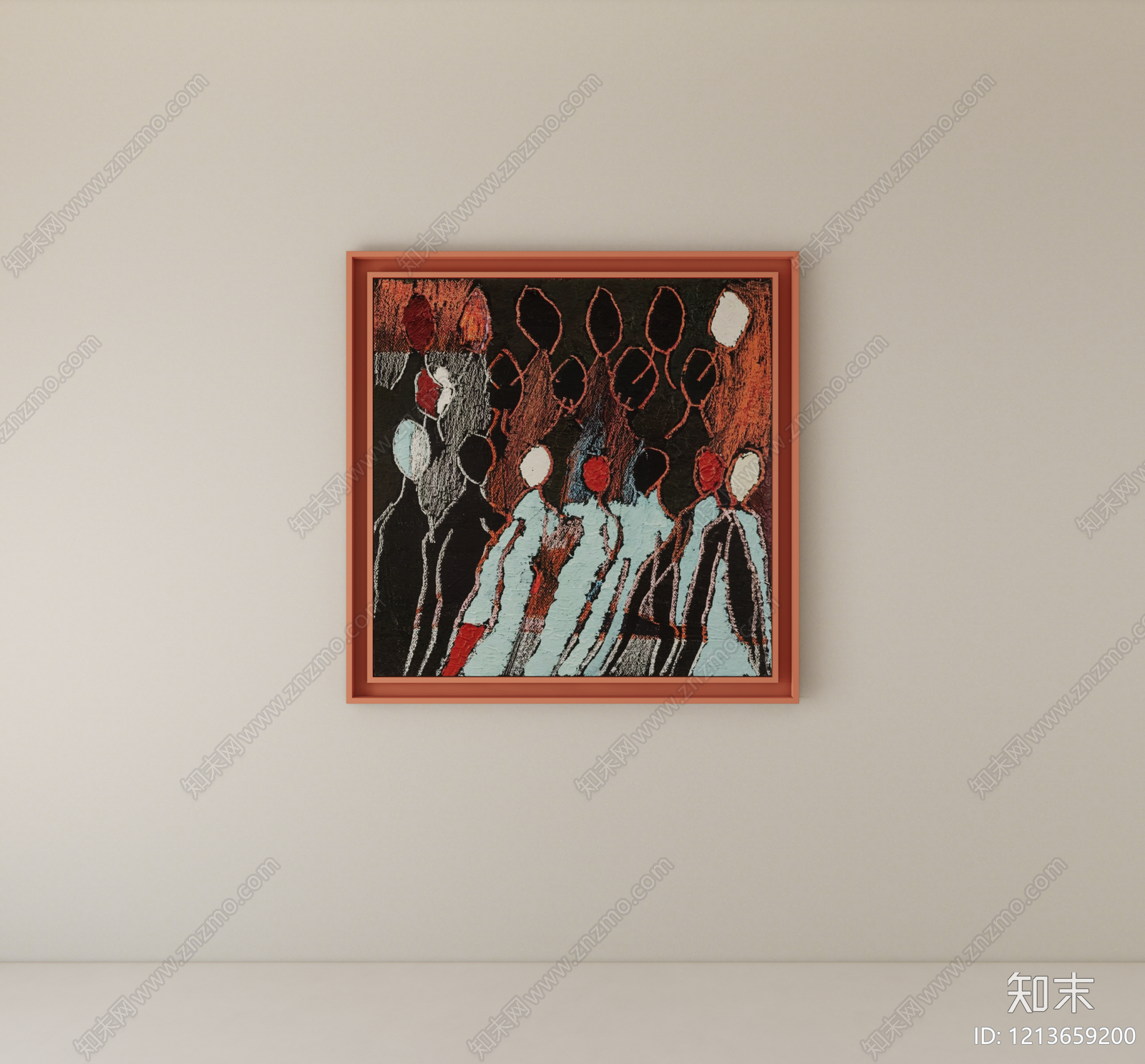 现代装饰画SU模型下载【ID:1213659200】