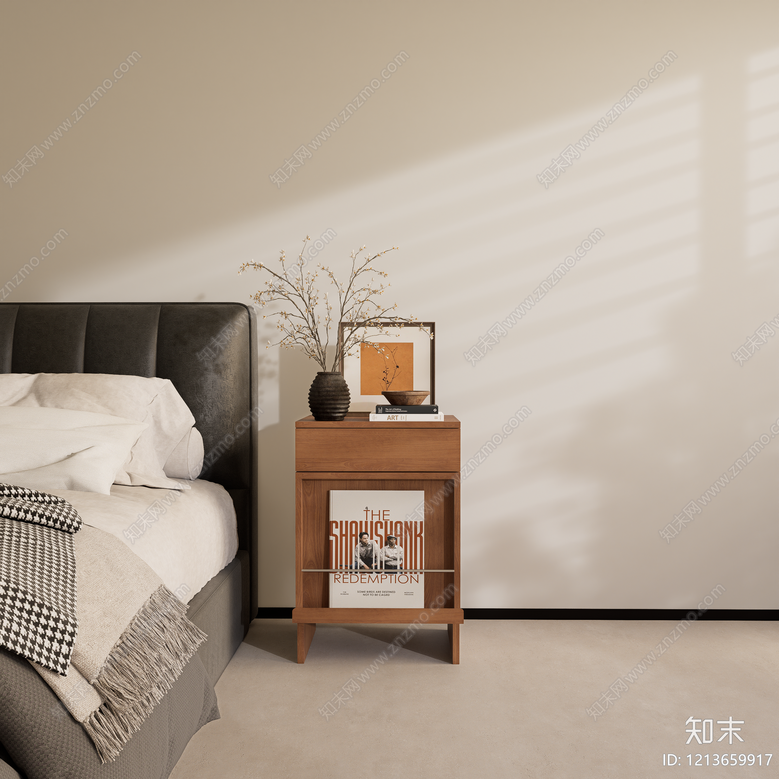 现代床头柜SU模型下载【ID:1213659917】