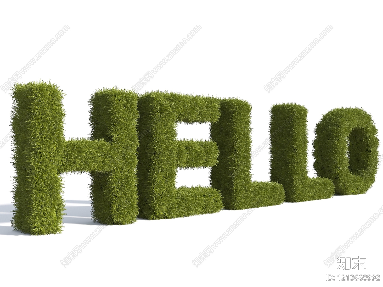 绿篱造型艺术灌木3D模型下载【ID:1213668992】