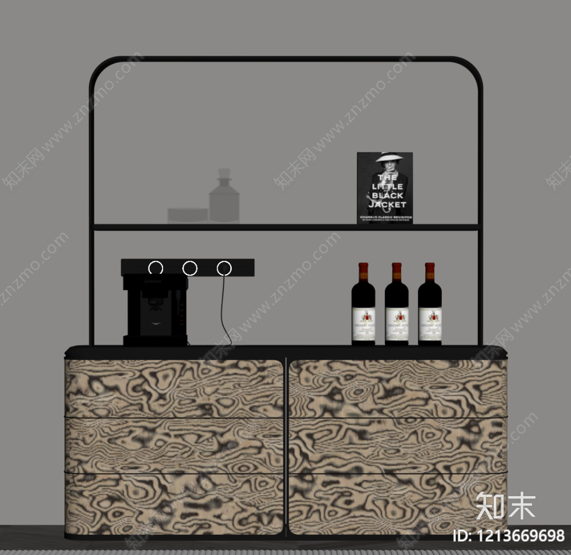 现代简约酒柜SU模型下载【ID:1213669698】