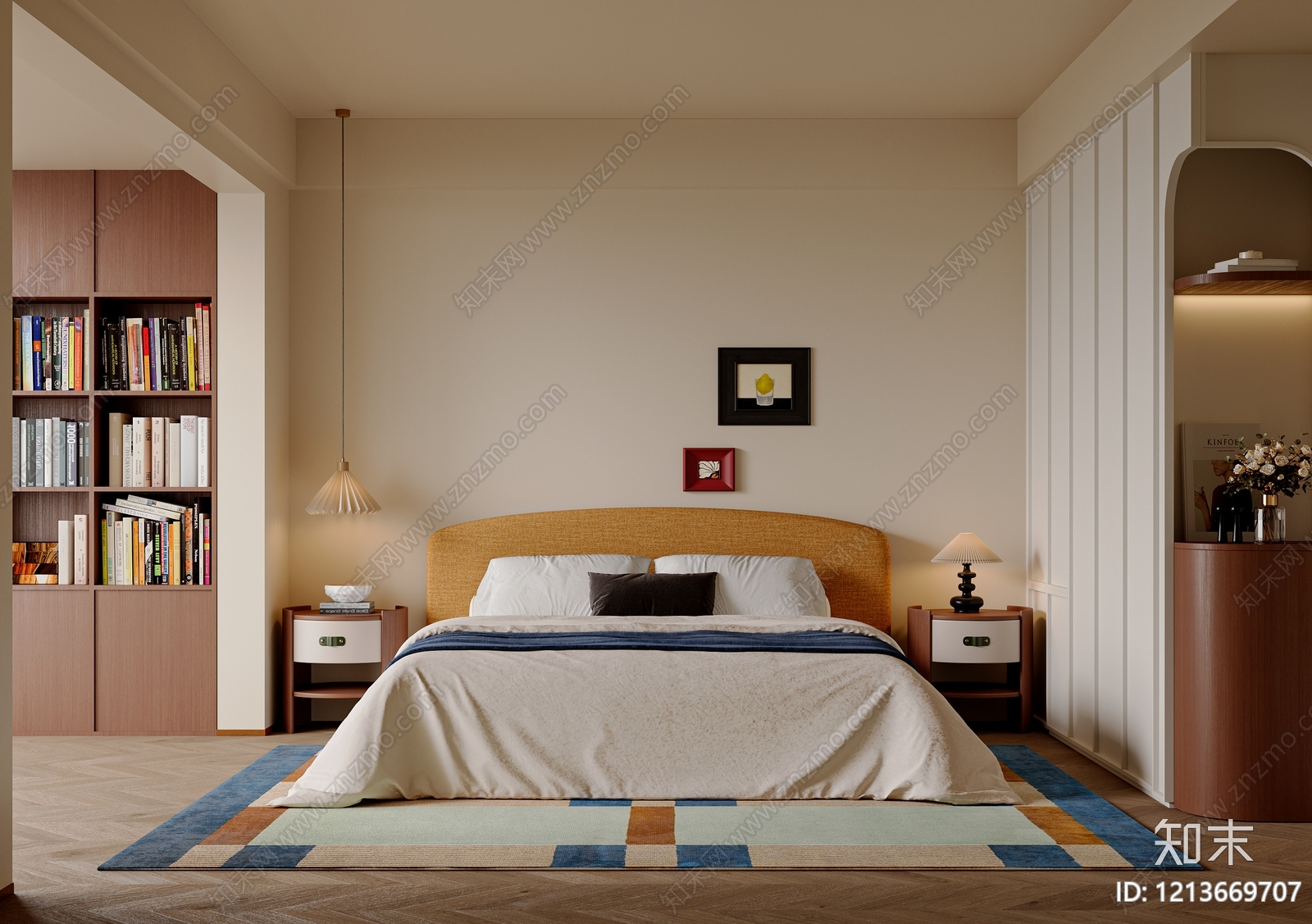 现代家居卧室SU模型下载【ID:1213669707】
