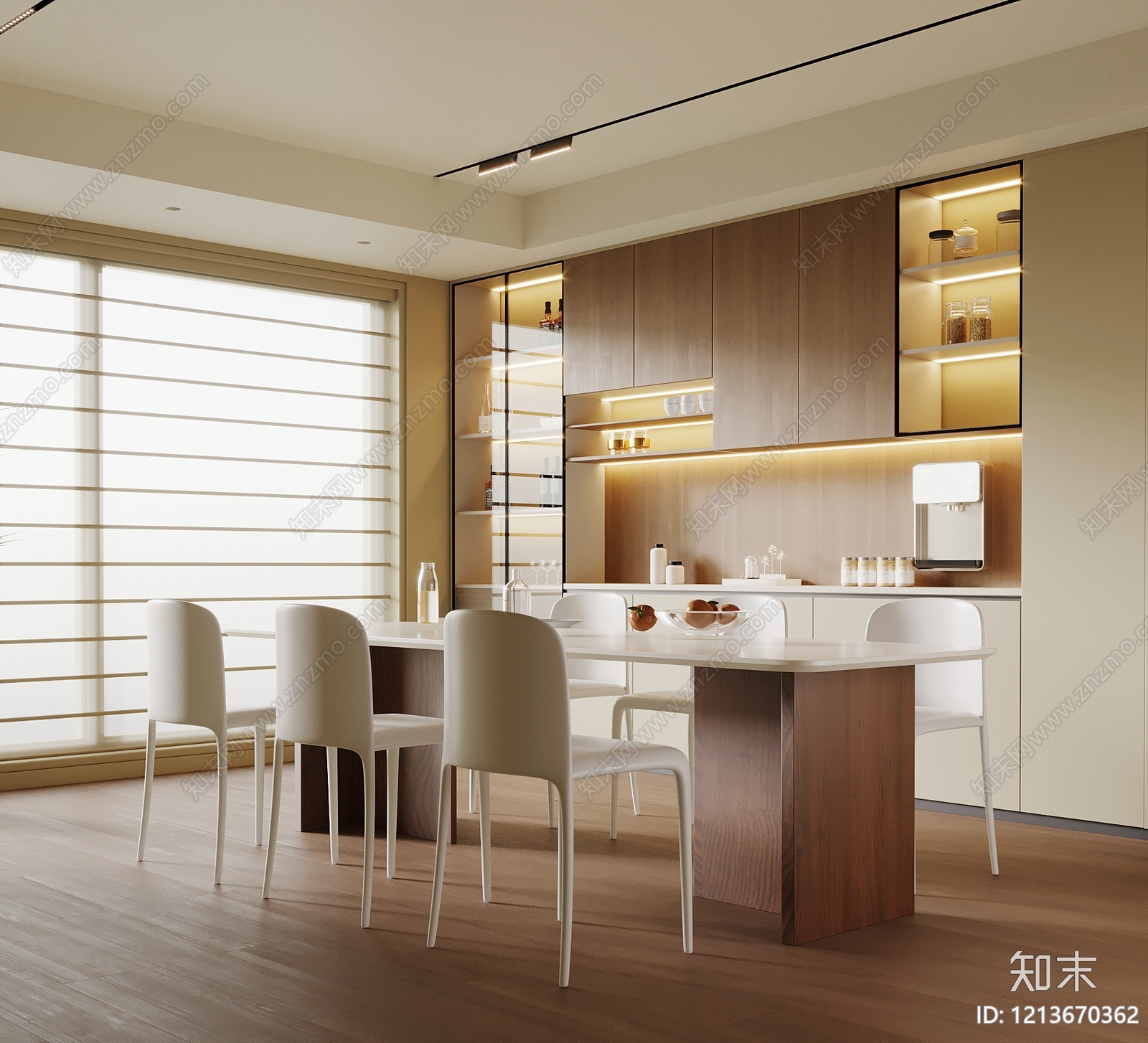 现代家居餐厅SU模型下载【ID:1213670362】