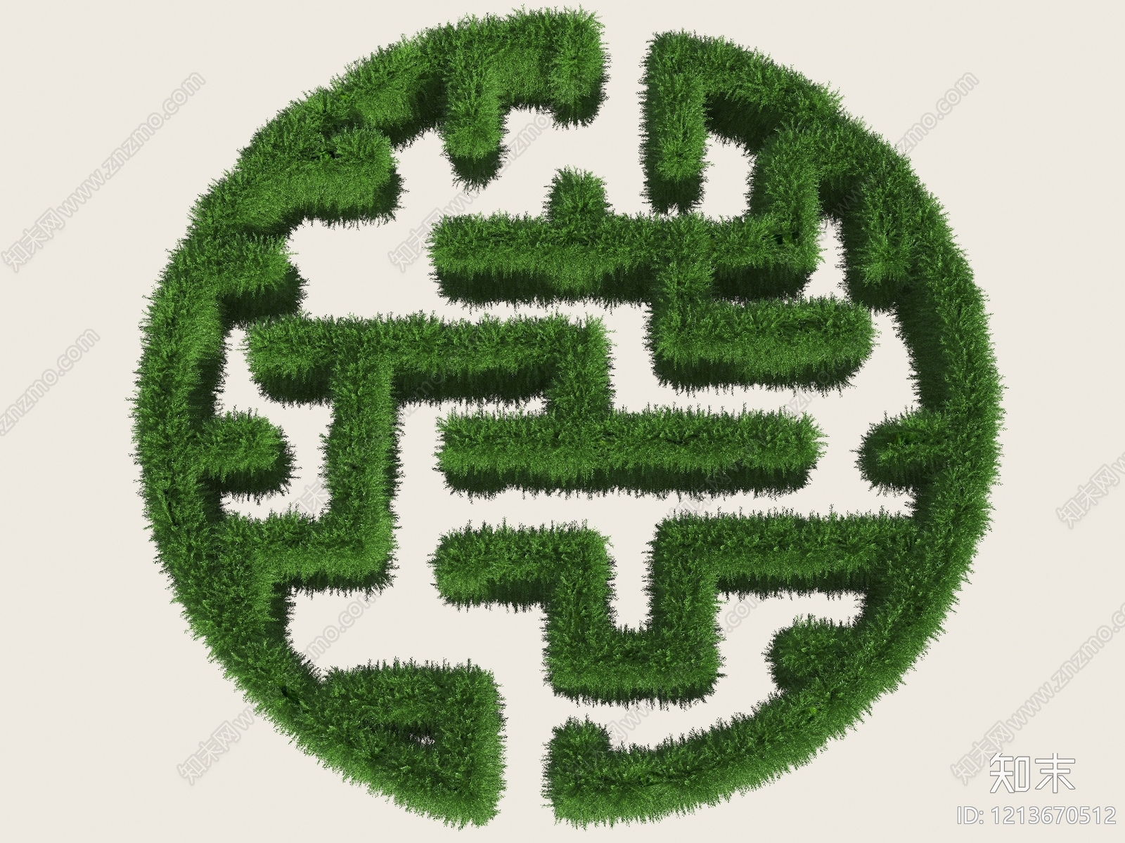 新中式景观绿植墙3D模型下载【ID:1213670512】