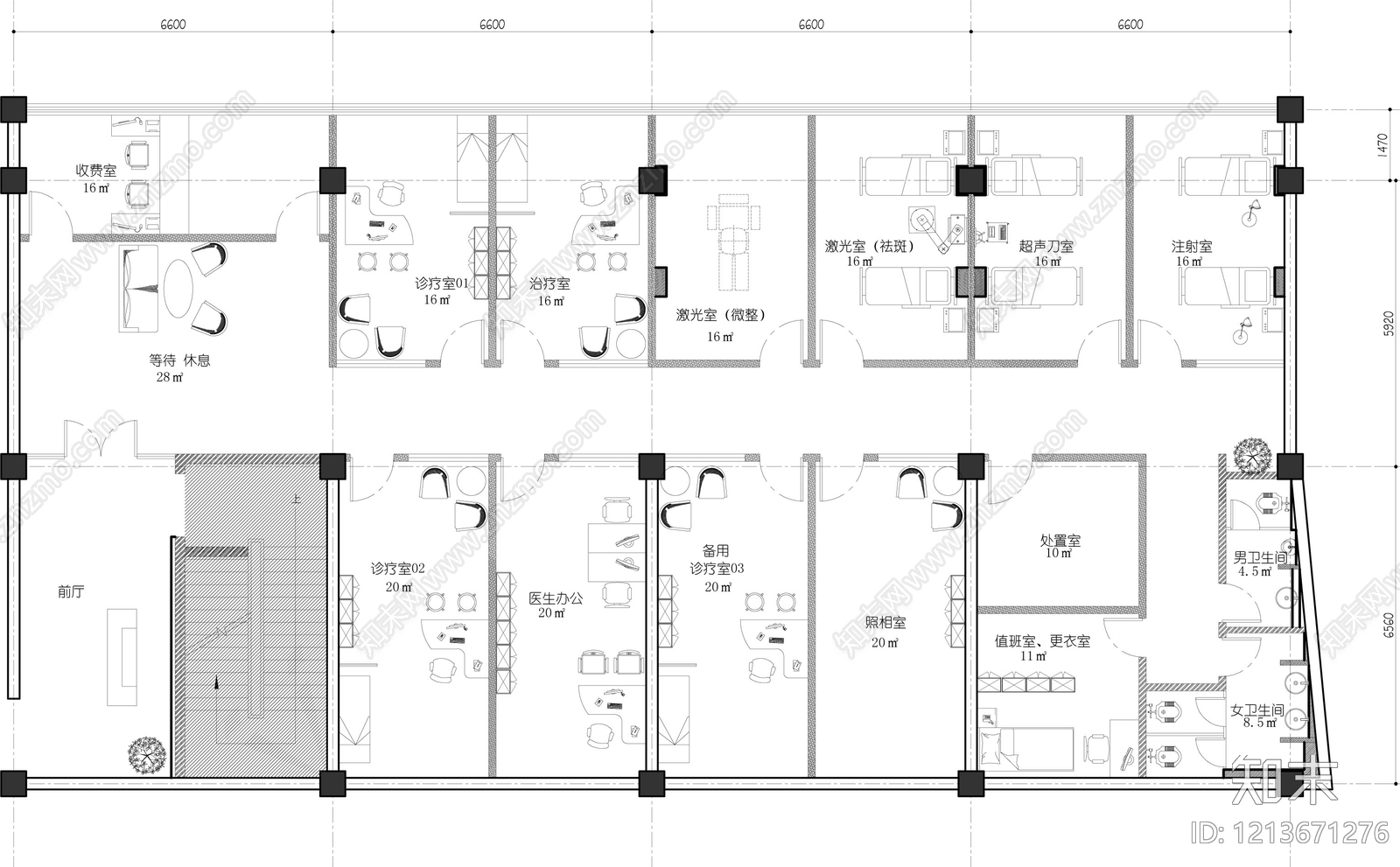 现代医院建筑施工图下载【ID:1213671276】
