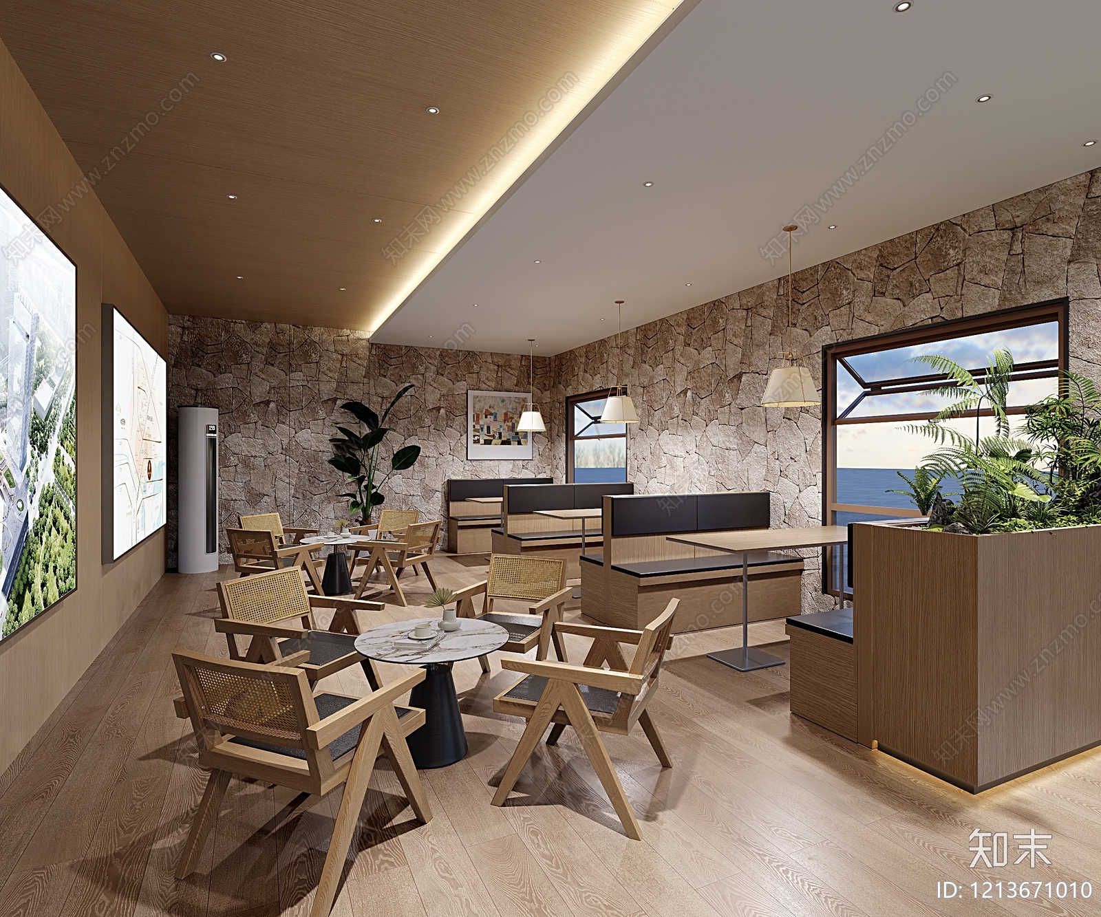 日式售楼处3D模型下载【ID:1213671010】