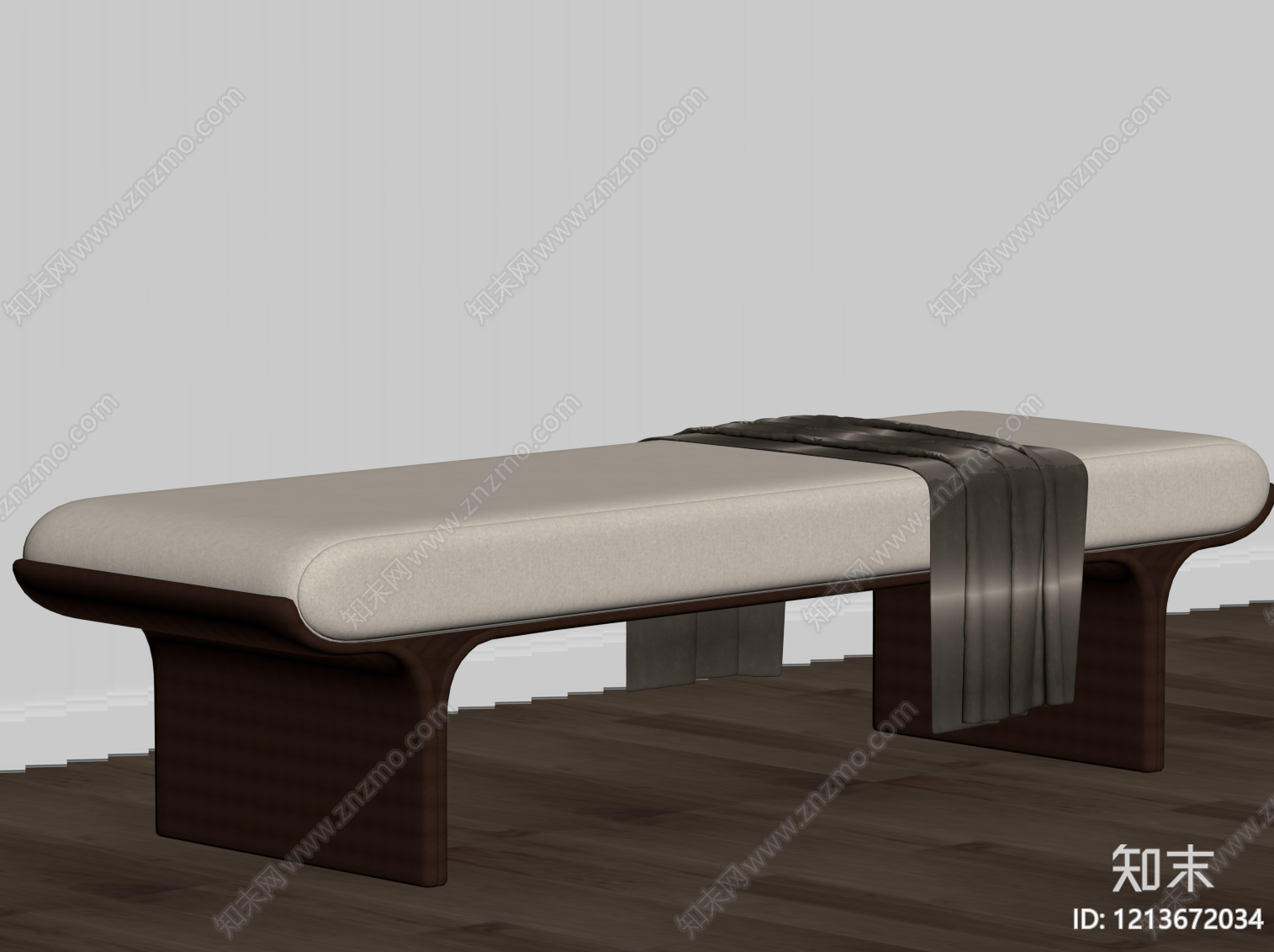 现代简约床尾凳SU模型下载【ID:1213672034】