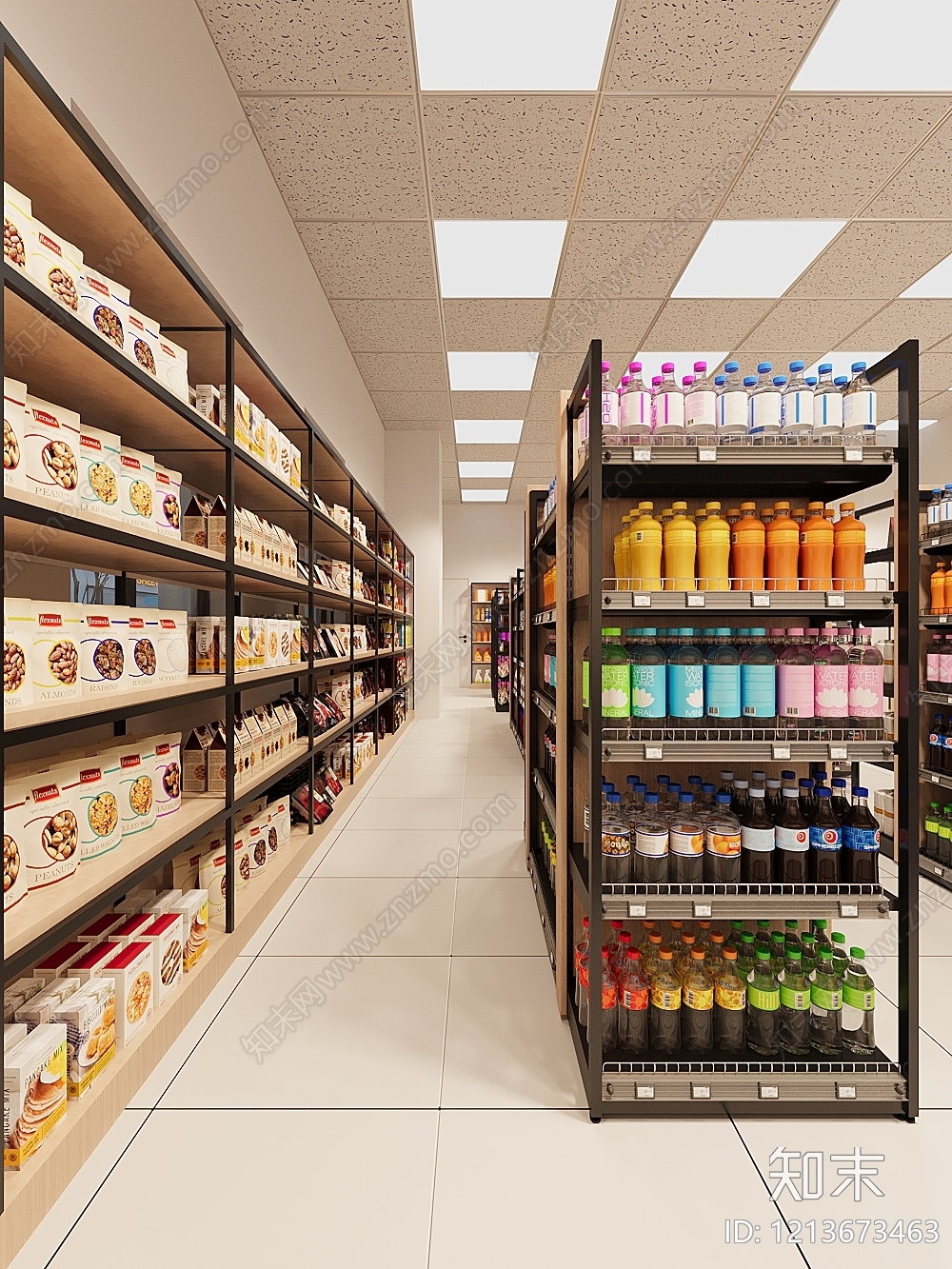 现代简约便利店3D模型下载【ID:1213673463】