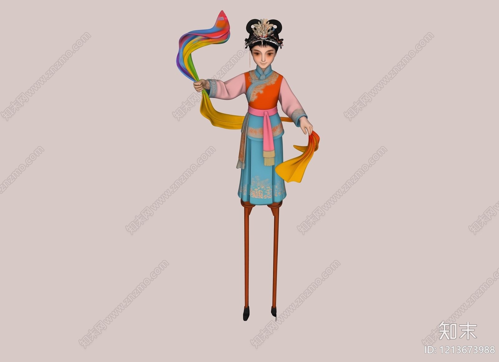 新中式虚拟人物SU模型下载【ID:1213673988】