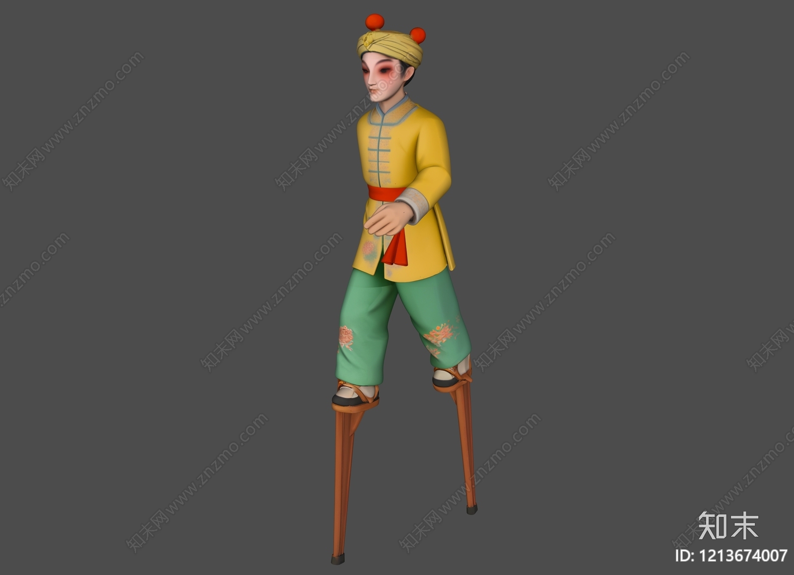 新中式虚拟人物SU模型下载【ID:1213674007】