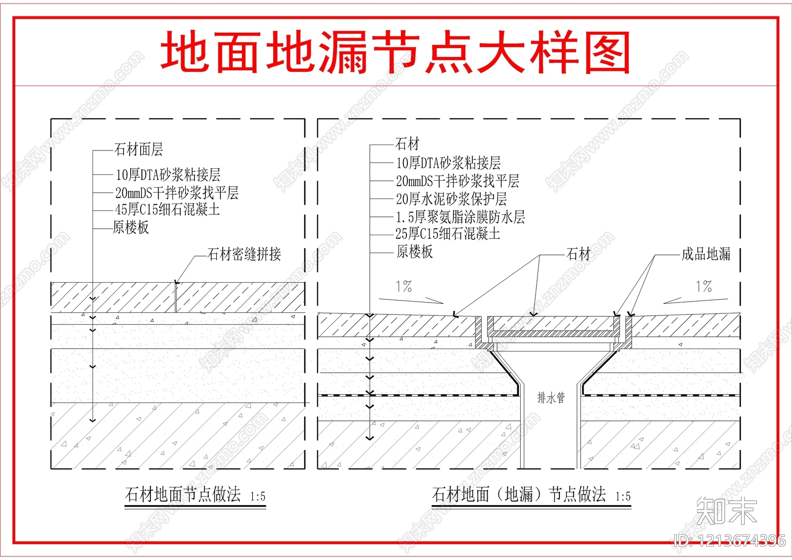 地面综合节点cad施工图下载【ID:1213674396】