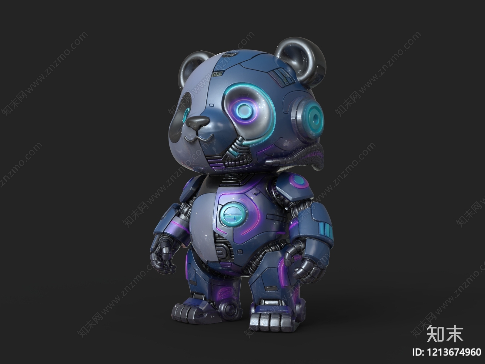 赛博朋克虚拟人物3D模型下载【ID:1213674960】