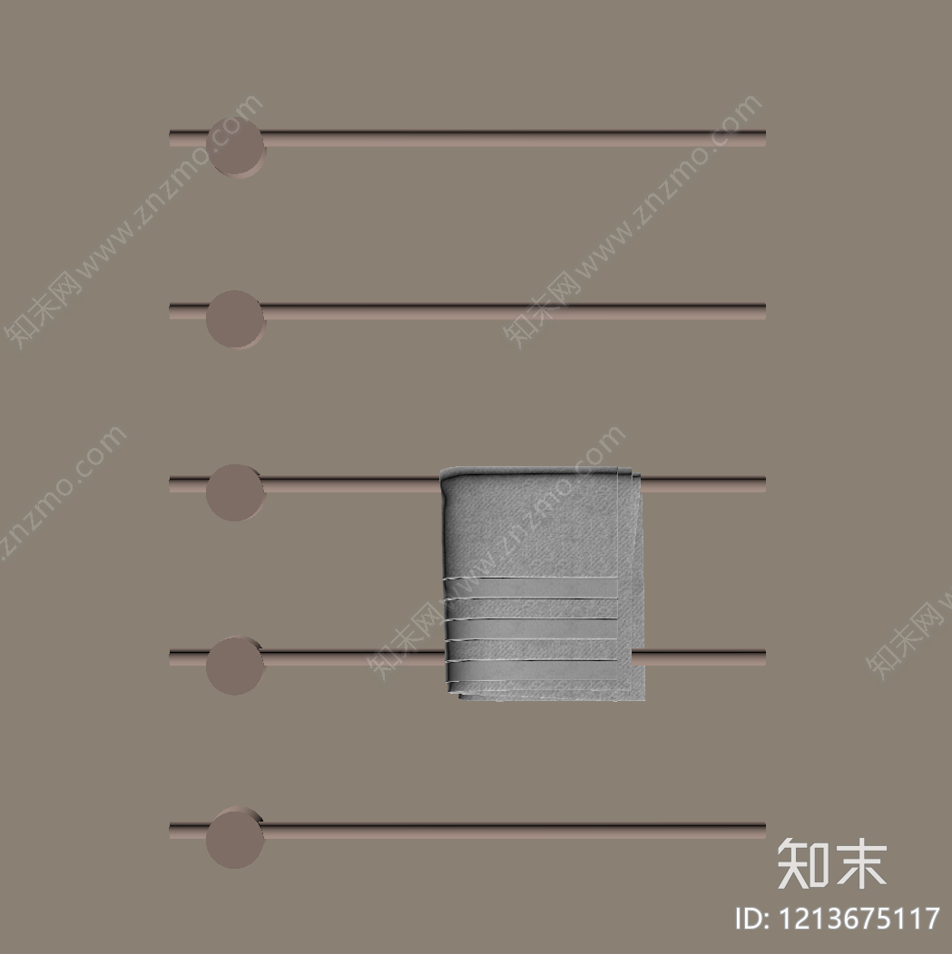 毛巾架SU模型下载【ID:1213675117】