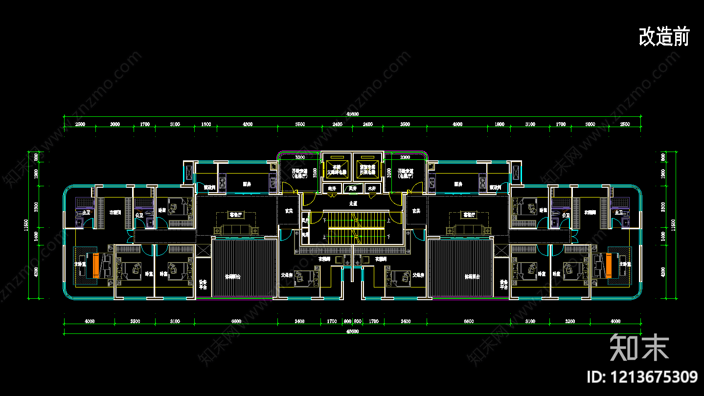 现代住宅楼建筑cad施工图下载【ID:1213675309】