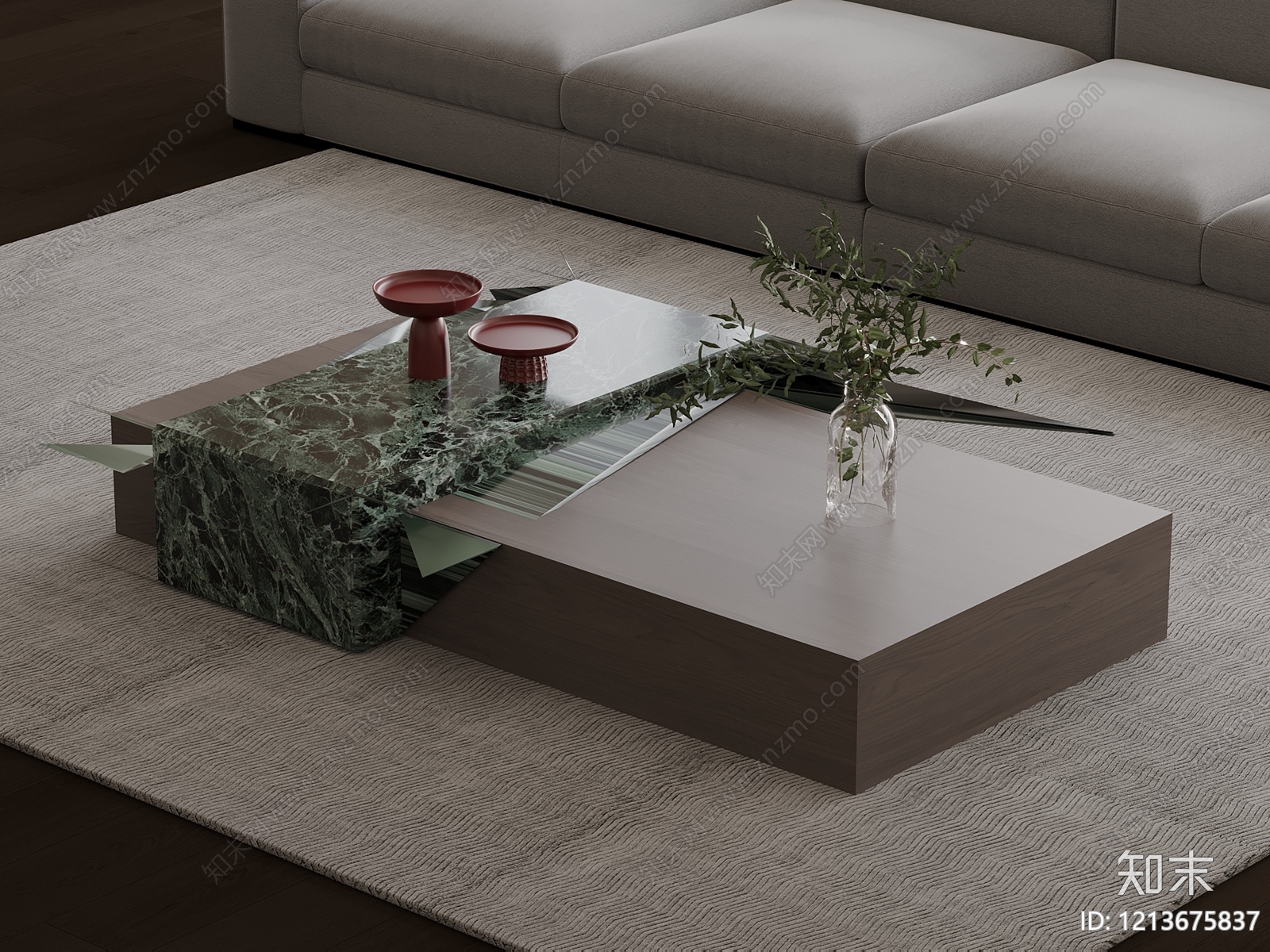 现代极简茶几3D模型下载【ID:1213675837】