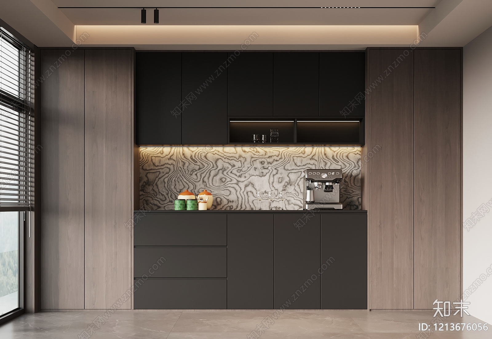 现代极简酒柜3D模型下载【ID:1213676056】