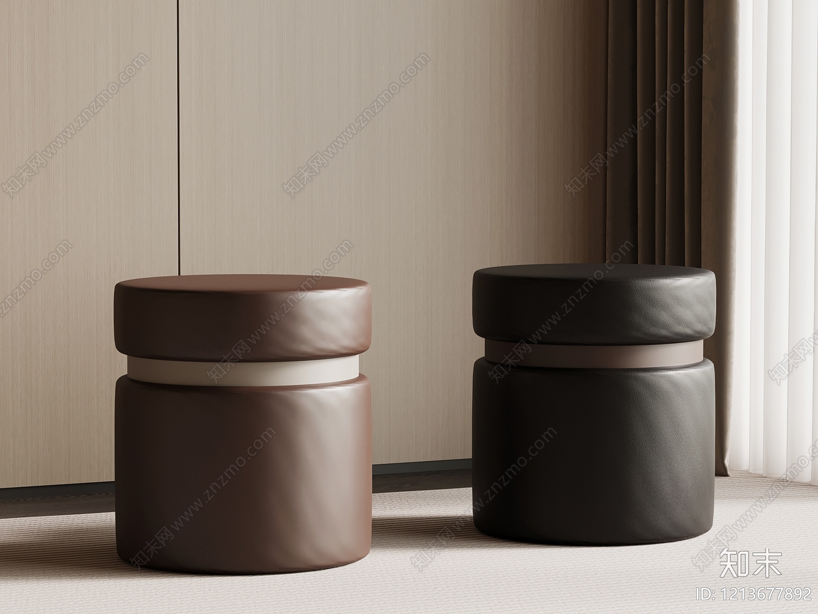 现代简约换鞋凳3D模型下载【ID:1213677892】