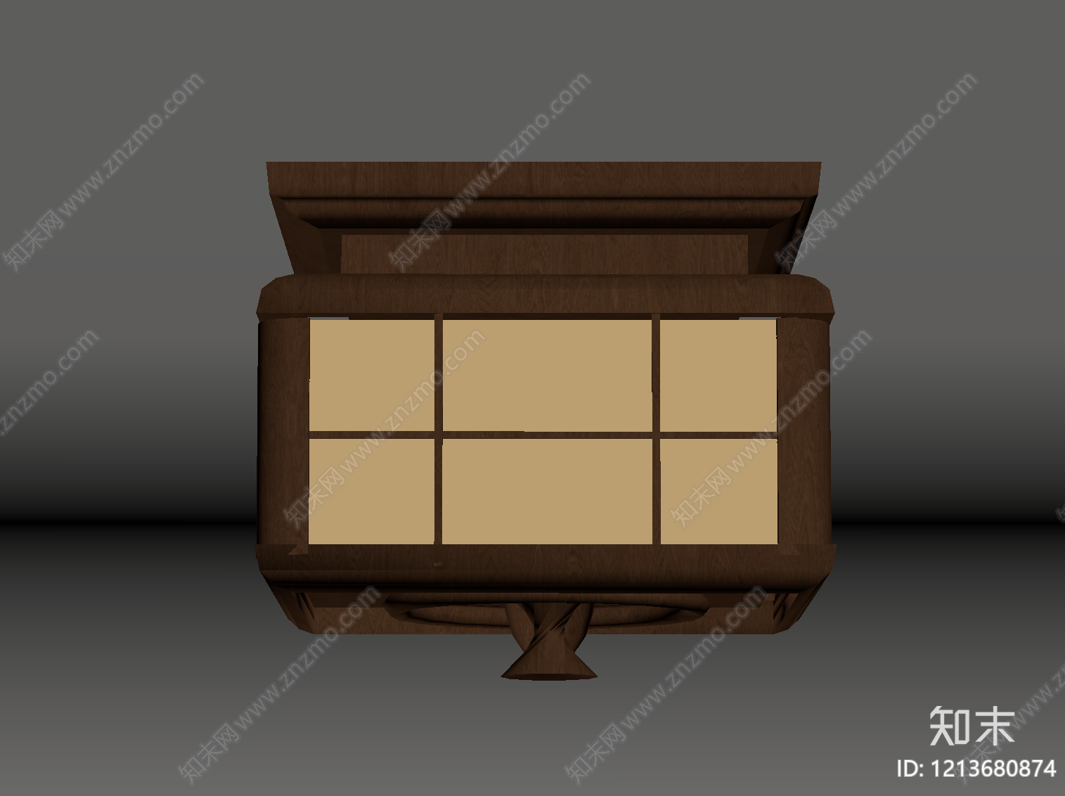 日式吸顶灯SU模型下载【ID:1213680874】
