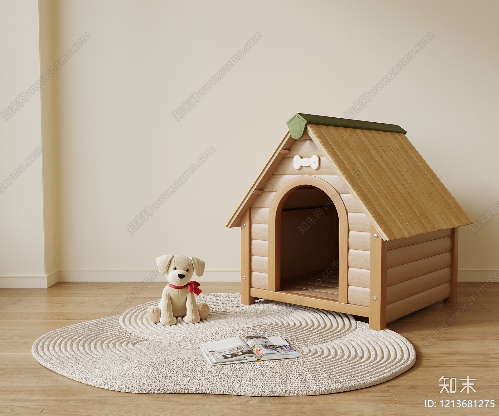 奶油风宠物用品3D模型下载【ID:1213681275】