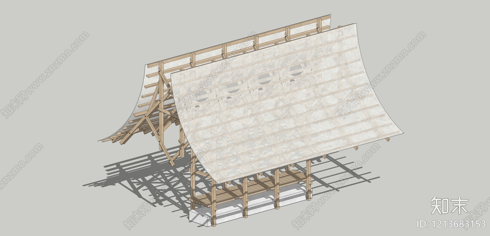 新中式小公建SU模型下载【ID:1213683153】